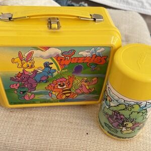 Wuzzles Lunch Box & Thermos Yellow 1985 Hasbro Toys 80s School Collectable RARE